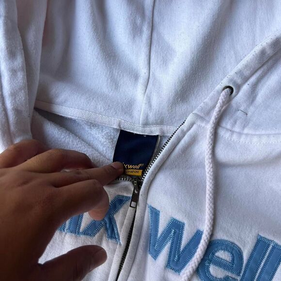 RARE 90s Mixwell Hip Hop Dj Long Sleeve Hoodie Mens size XL - Picture 3 of 5